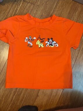 Kids Orange Short Sleeve Halloween Graphic Tee